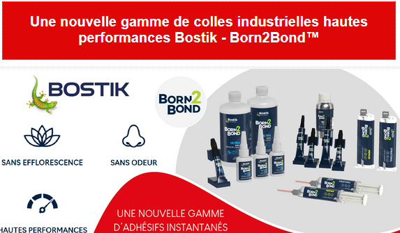 Une nouvelle gamme de colles industrielles hautes performances Bostik - Born2Bond™